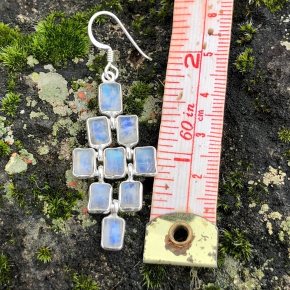 SOLD Moonstone Earrings - Picture 8 of 8